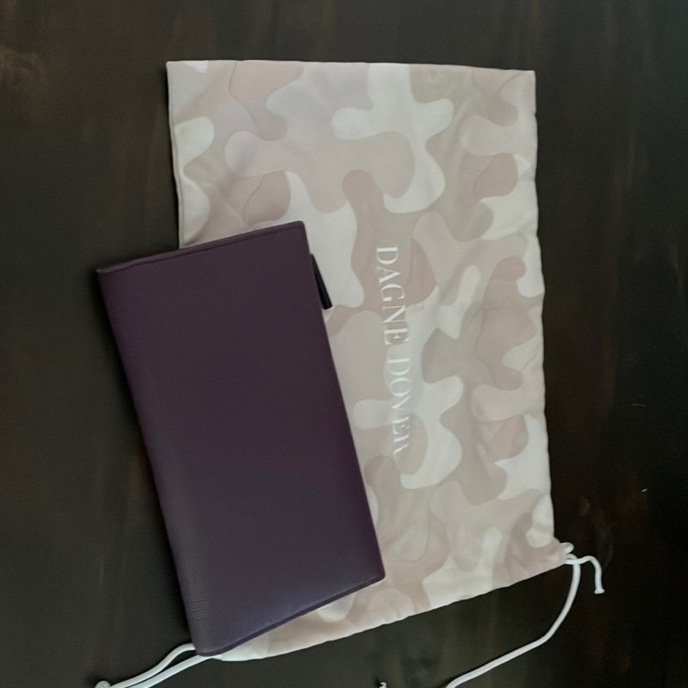 Dagne Dover Eclipse Purple slim Wallet EUC w dust bag! Very popular color